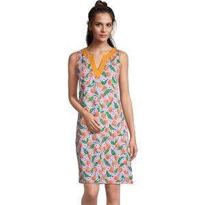 Draper James x Lands’ End Peach Floral Sleeveless Cotton Mini Dress Size XS